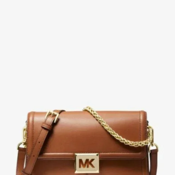 Michael Kors Sonia Medium Chain strap Shoulder Bag Crossbody Lugagge Leather - Picture 7 of 9